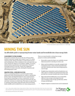 Cover of the Mining the Sun factsheet.