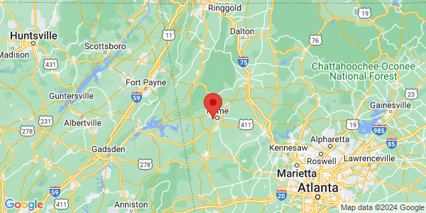 Map with marker: Marshall Forest was the first National Natural Landmark in Georgia, designated by the U.S. Department of the Interior in 1966.