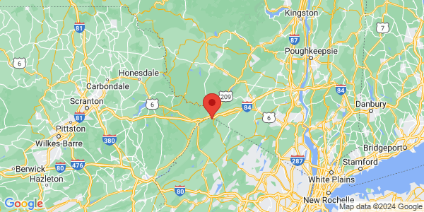 Map with marker: Montague Township, Sussex County, NJ