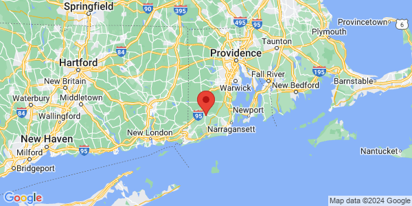 Map with marker: Explore our preserves in Rhode Island