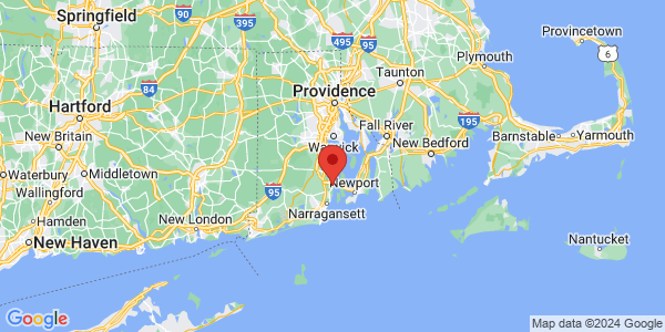 Map with marker: The King Preserve is located in Saunderstown, RI.