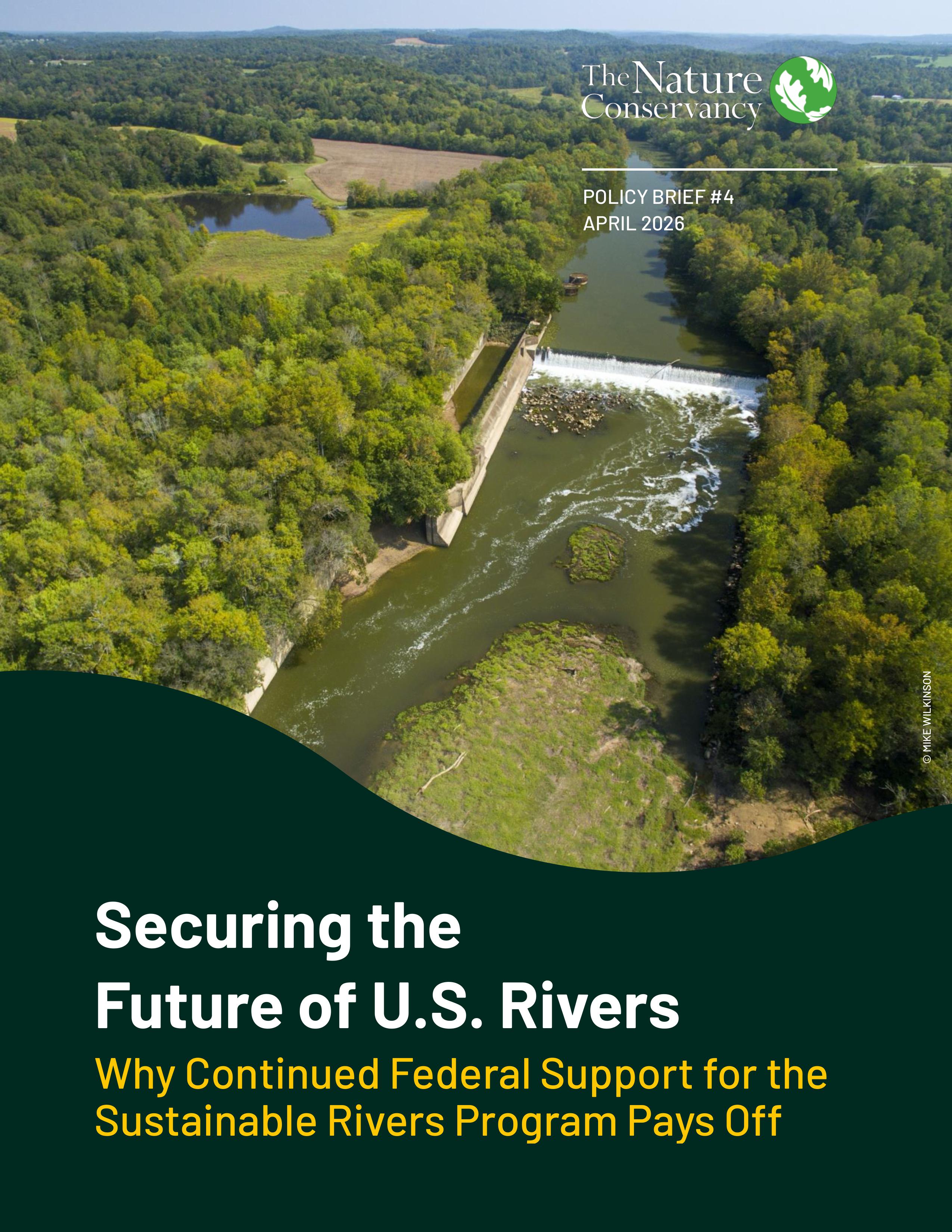 Cover of the Securing the Future of U.S. Rivers report.