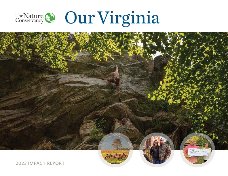 Cover of Virginia's 2023 Impact Report. 