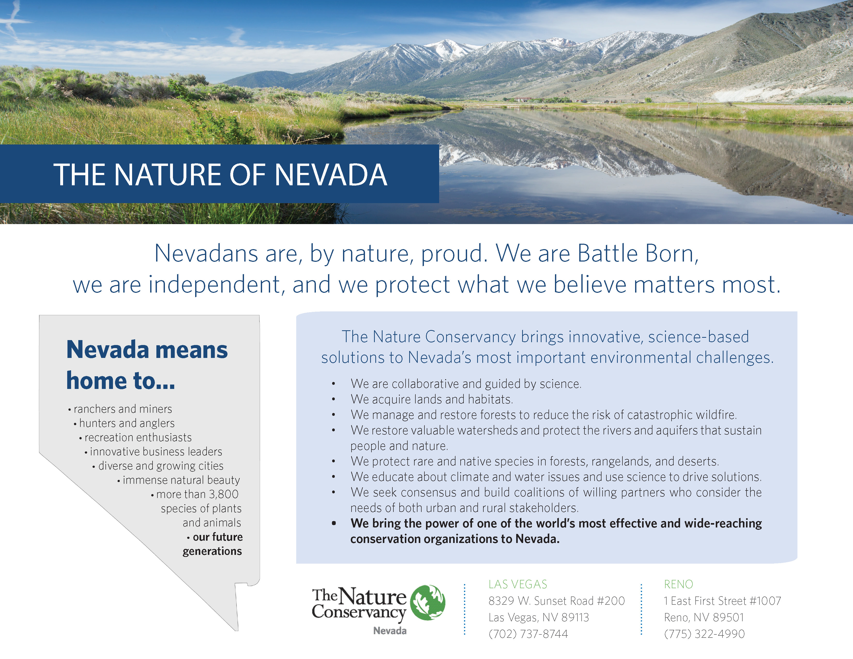 Page 1 of Nature of Nevada flyer 