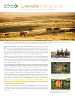 Sustainable Grazing Lands fact sheet cover.