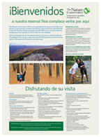 Thumbnail of a document entitled Bienvenidos showing blocks and text and photos of people enjoying the outdoors.