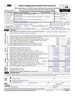 Screenshot of IRS form 990.