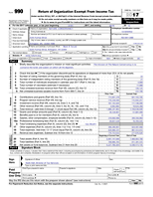 Screenshot of IRS form 990.