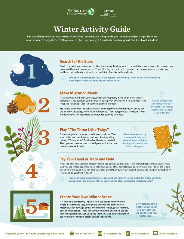 Nature Lab Winter Activity Guide.