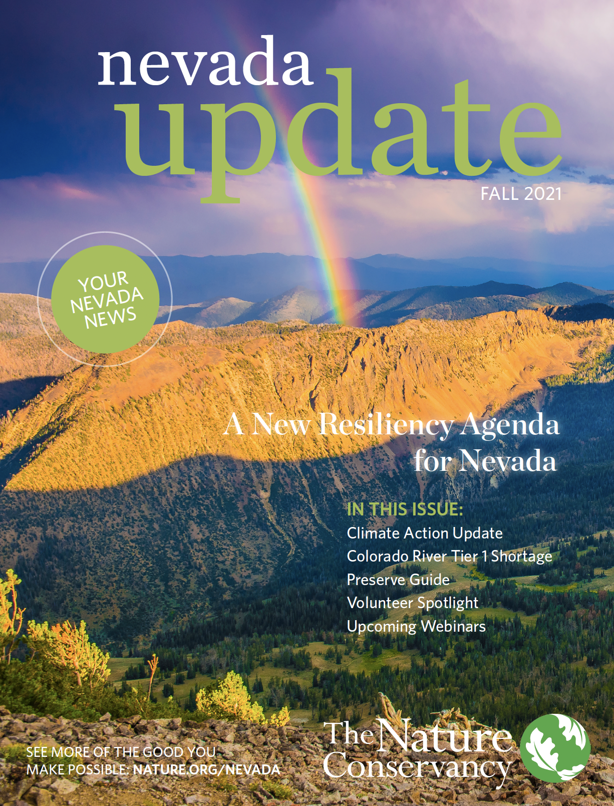 Cover of the Nevada 2021 Fall Newsletter 