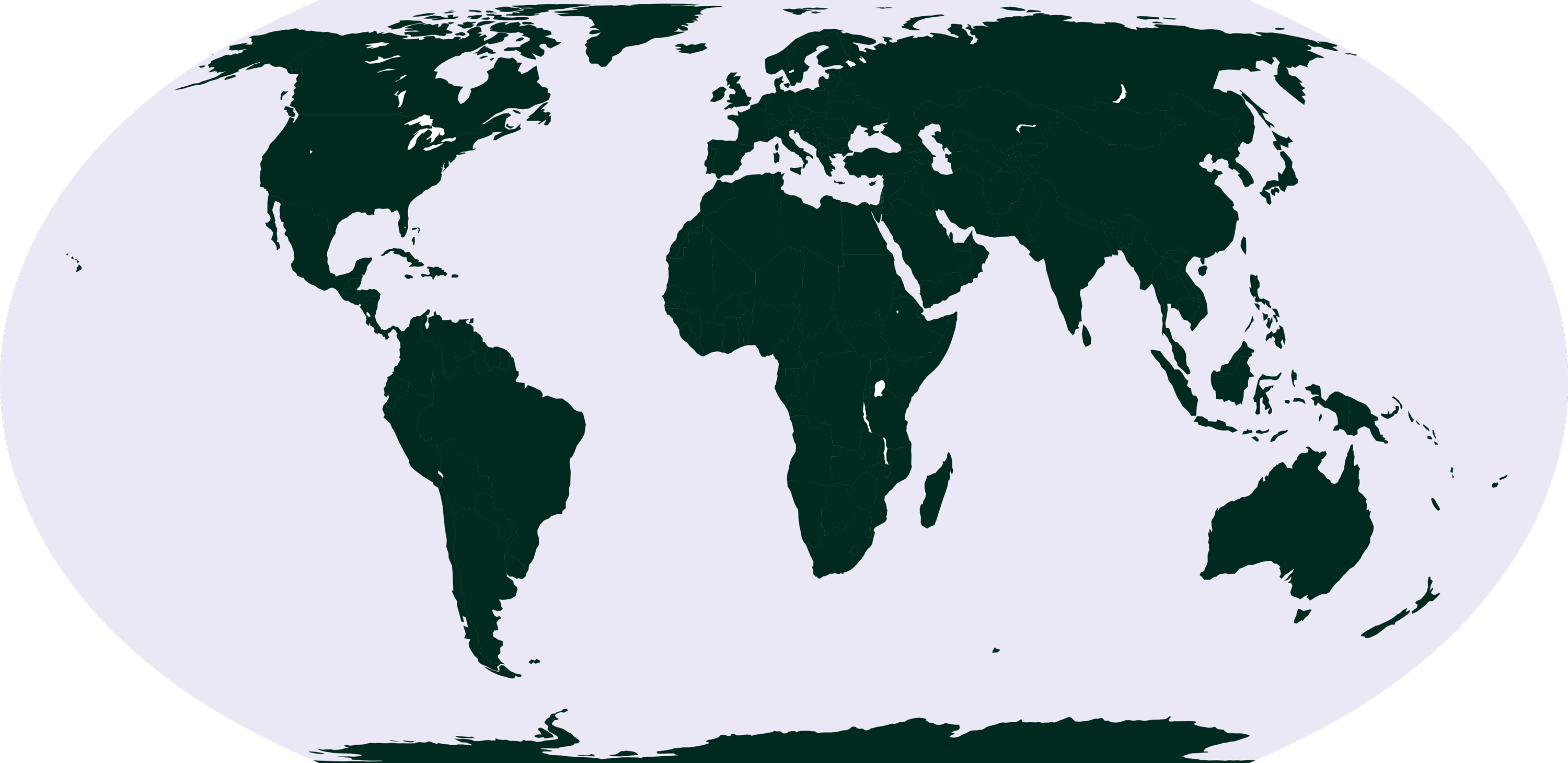 Grey world map graphic.