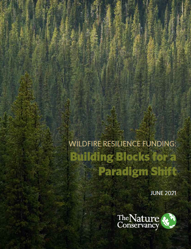 Cover of Wildfire Resilience Funding report.