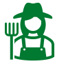 Female Farmer Icon.