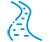 Graphic icon representing a river.