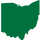 Green icon of the state of Ohio.