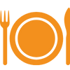 Icon image of a plate and cutlery.