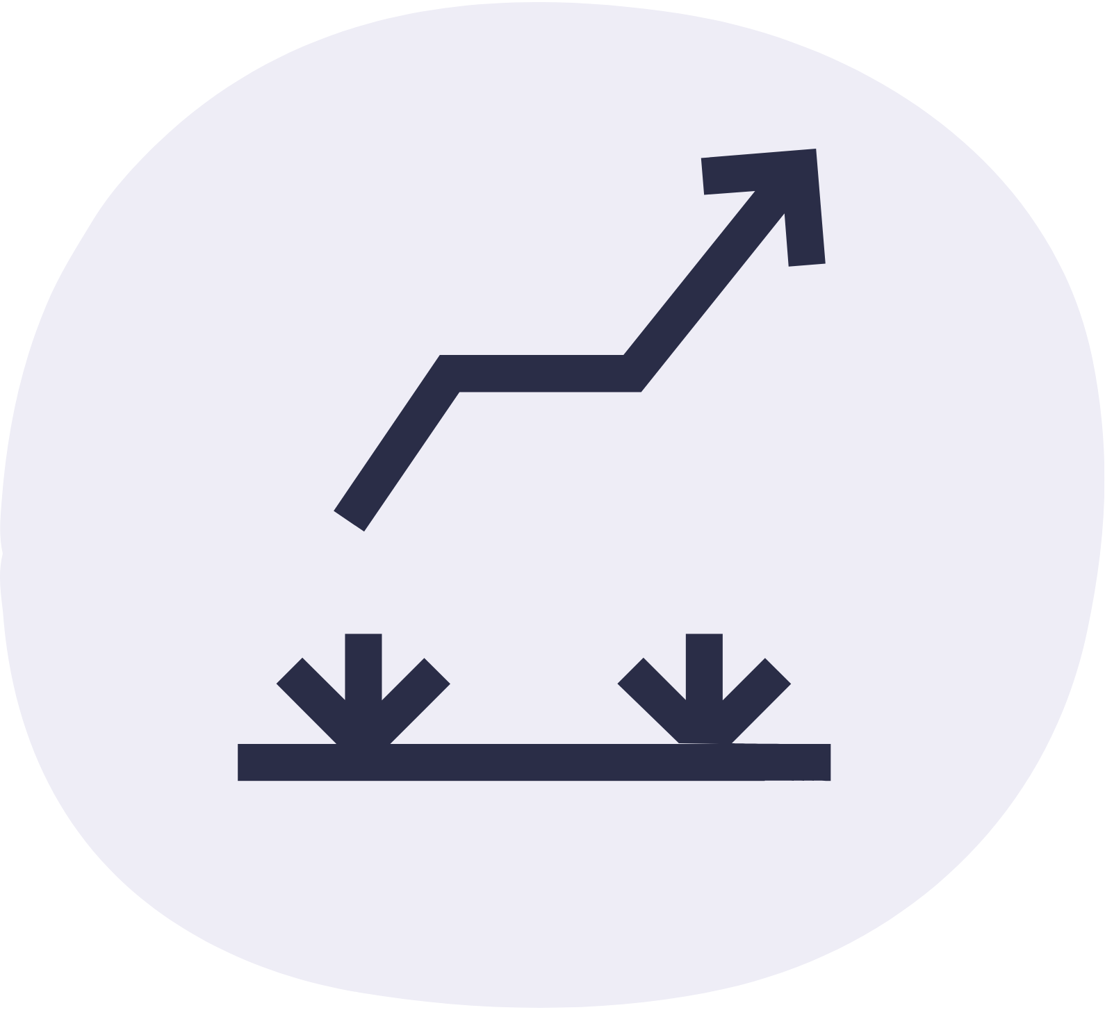No net loss icon.