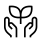 icon of hands cupping leaf.