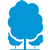 Blue icon depicting three trees.