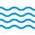 Blue icon representing water waves.