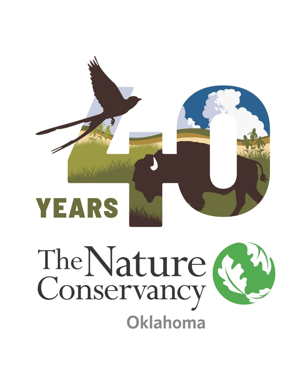 Oklahoma's 40 year anniversay logo.