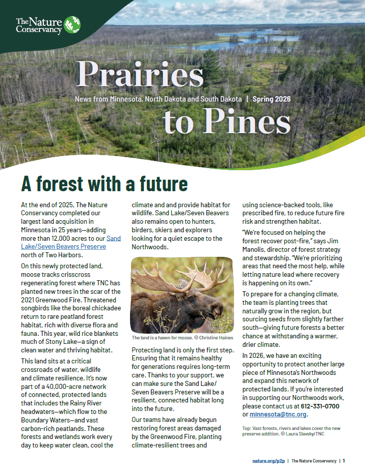 Prairies to Pines Spring 2026.