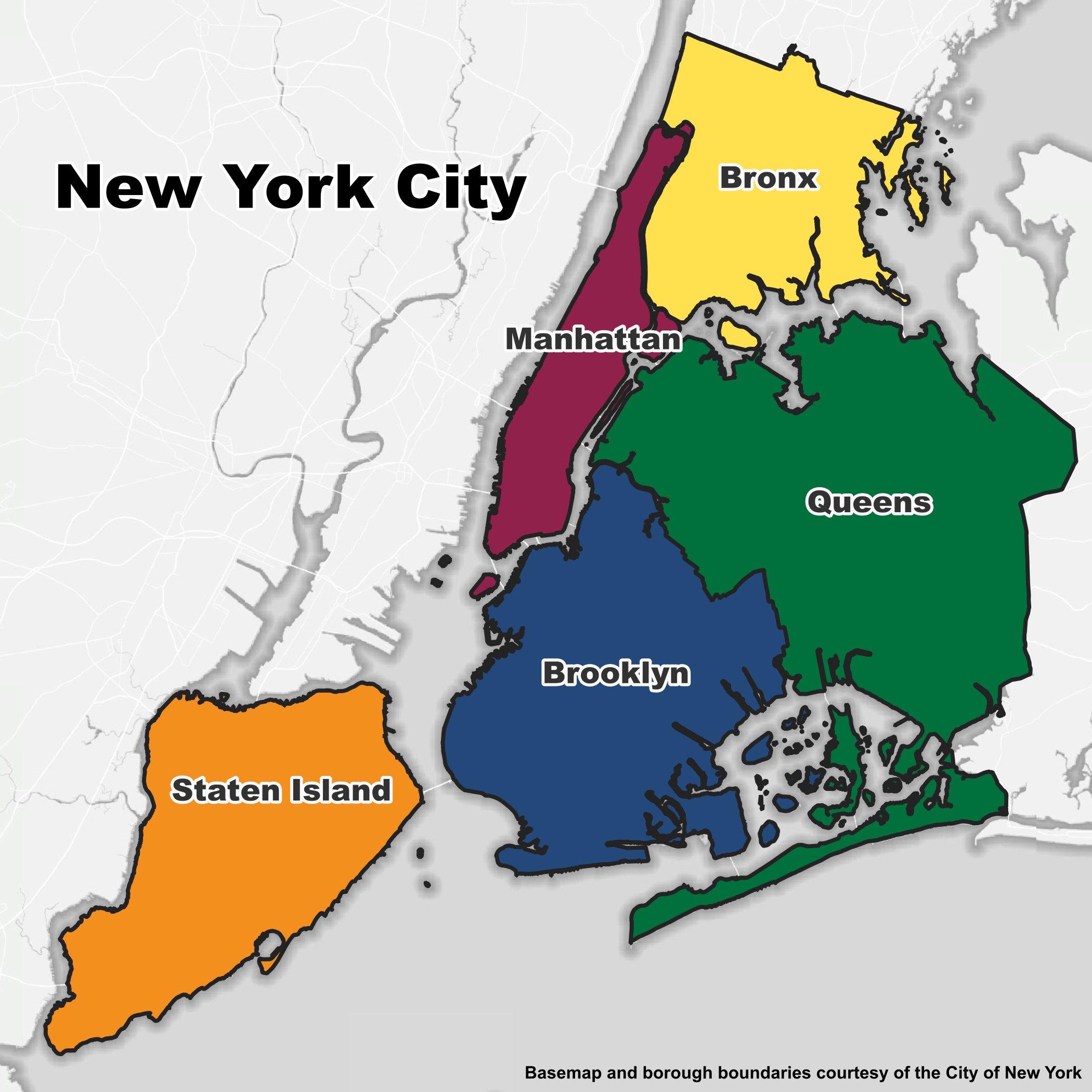 NYC Borough Map