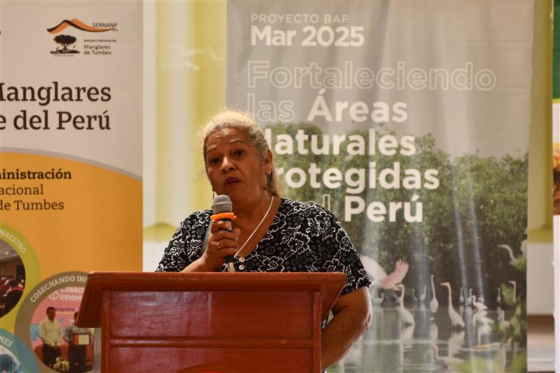 María del Carmen Lupú Chávez, miembro de la UNICA “Puerto Club de Emprendedores”, Tumbes, Perú.