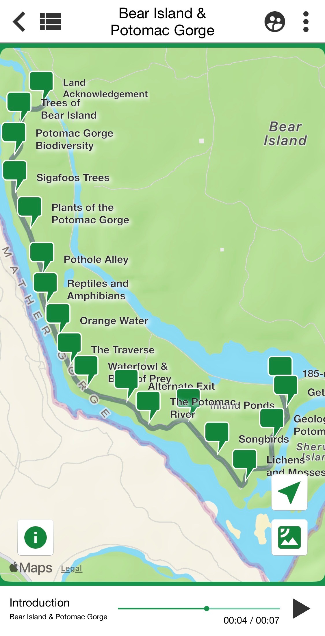 Screenshot of the TravelStorys app