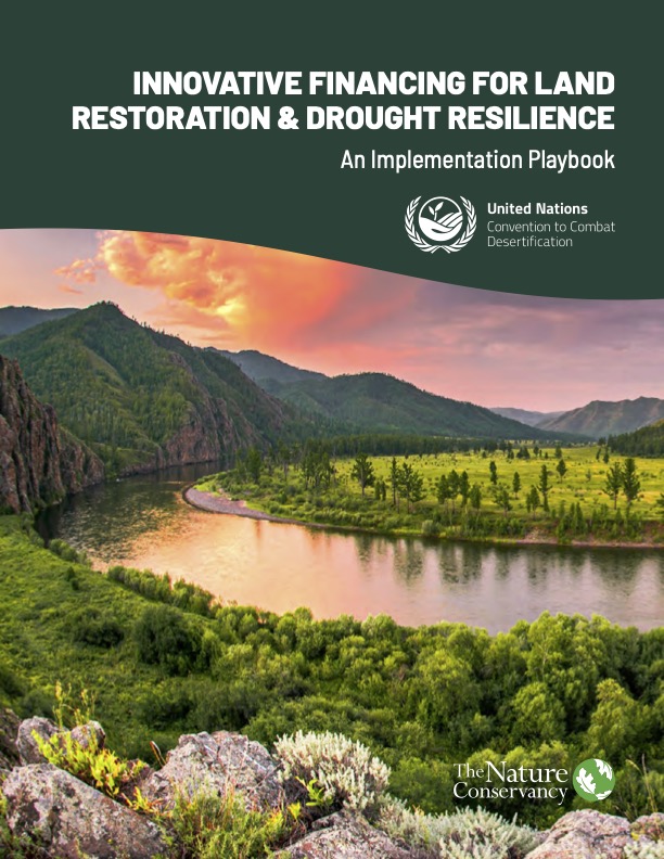 Cover of the Financing for Land Restoration and Drought Resilience Playbook.