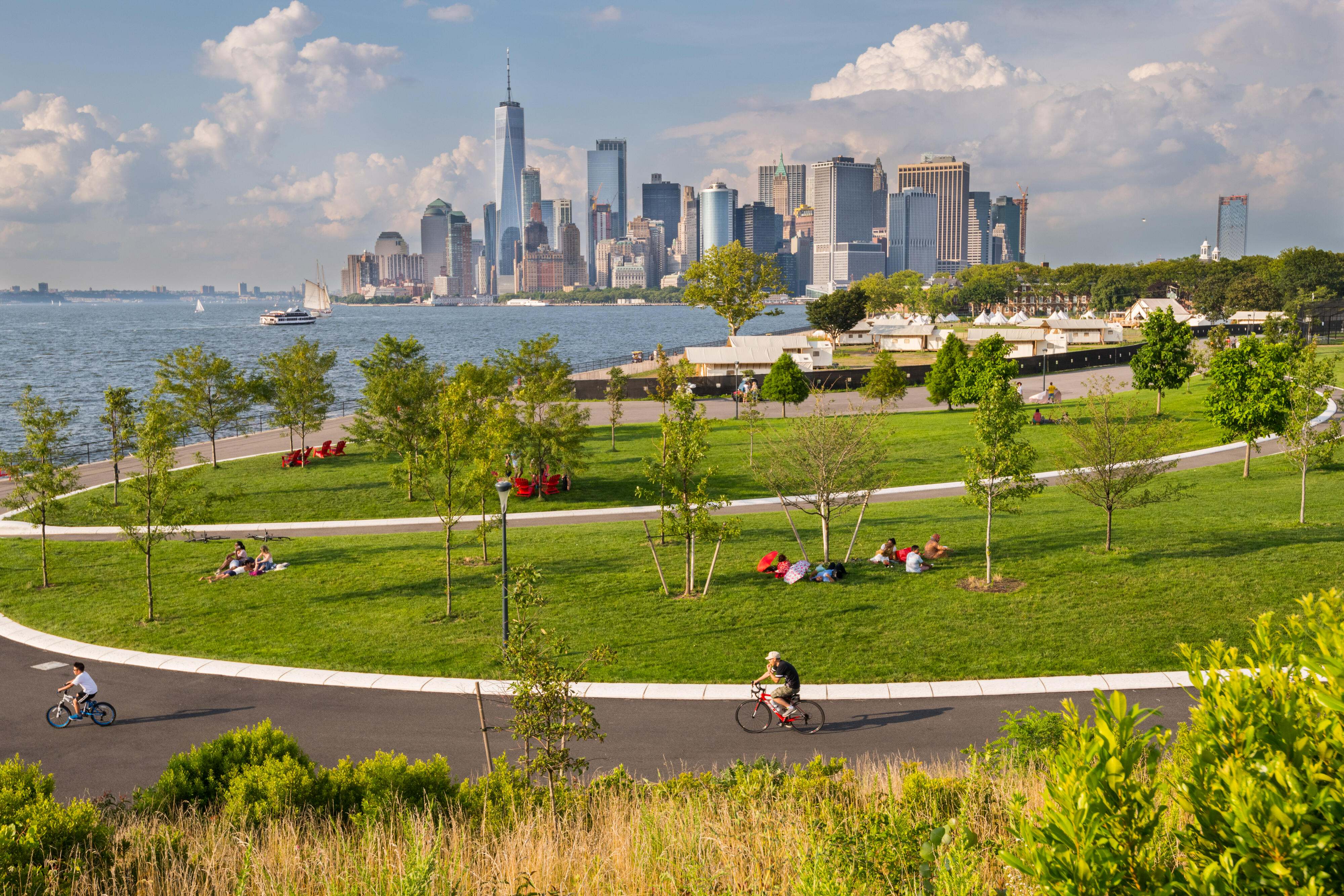 The Manhattan skyline.