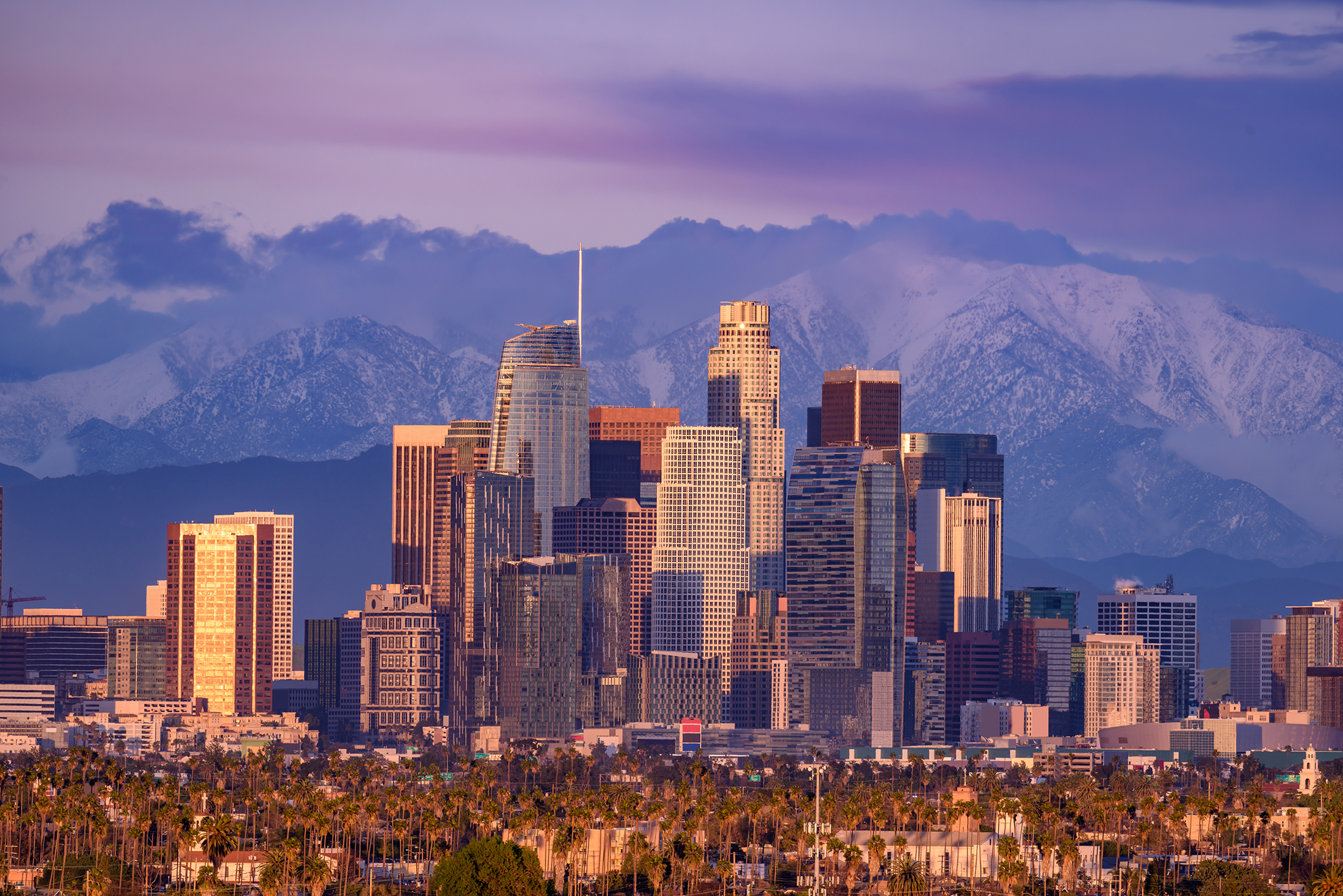 The Los Angeles skyline.