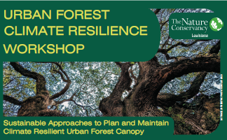 Flyer advertising a climate resilience workshop.