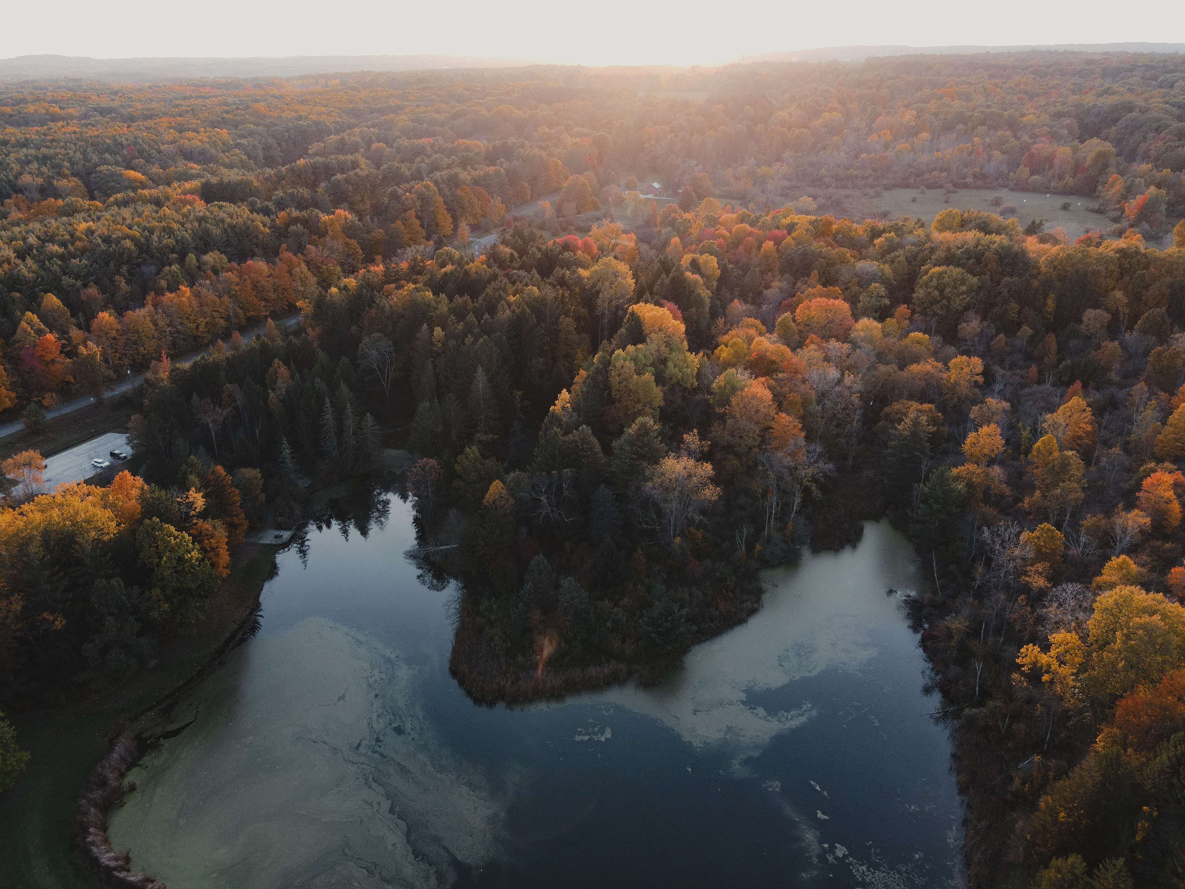 Aerial view of Cuyahoga Valley National Park.