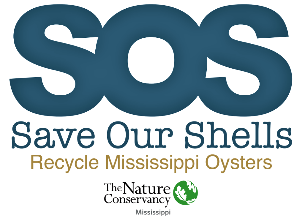 A TNC logo represents an oyster recycling initiative.