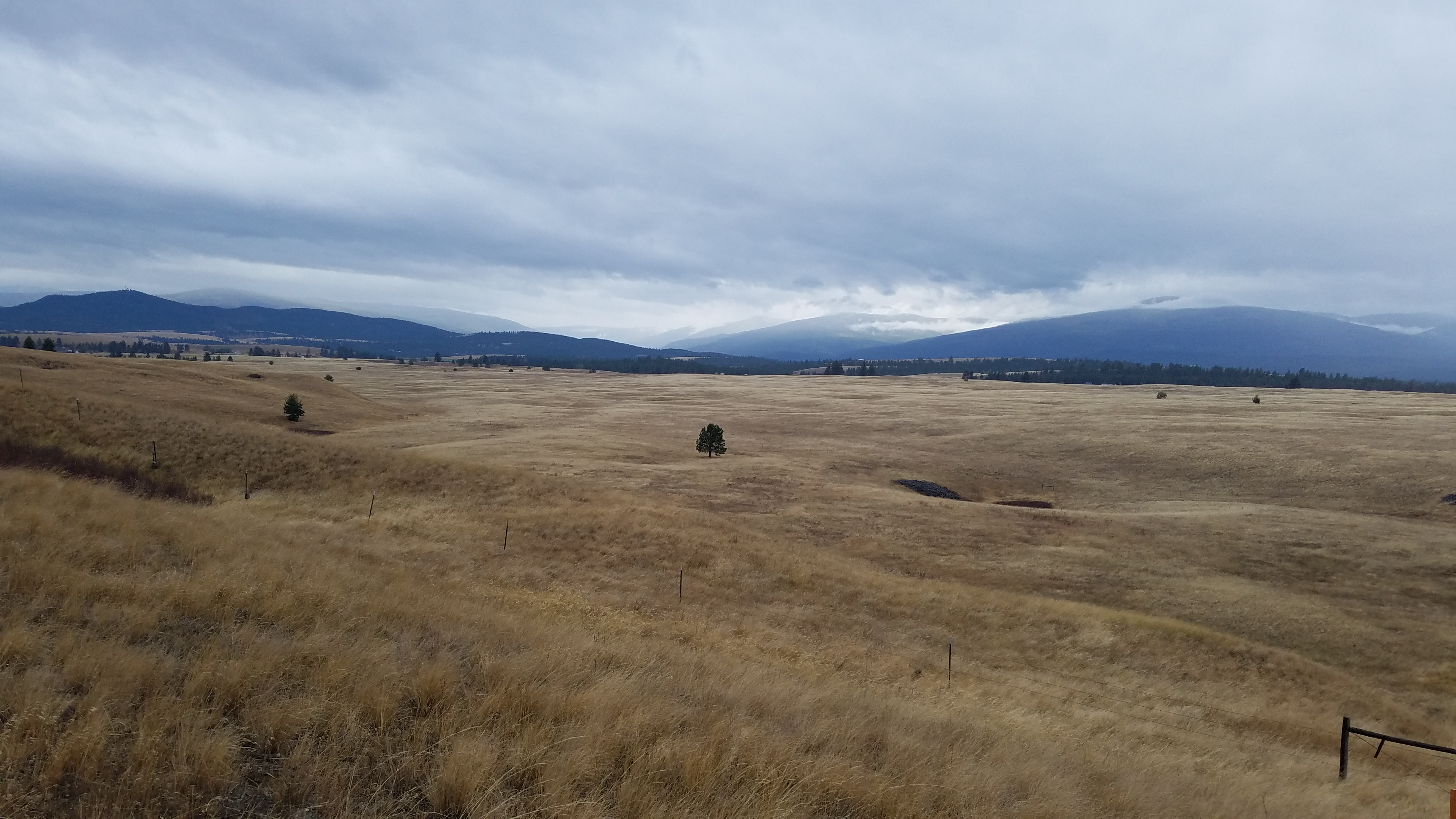 Landscape shot showing features like depressions formed by glaciers at Dancing Prairie.