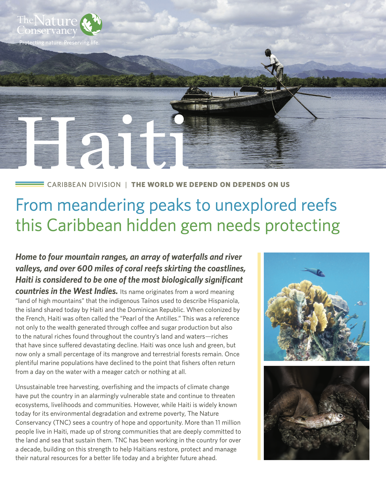 Thumbnail of the cover of the Haiti Factsheet. 