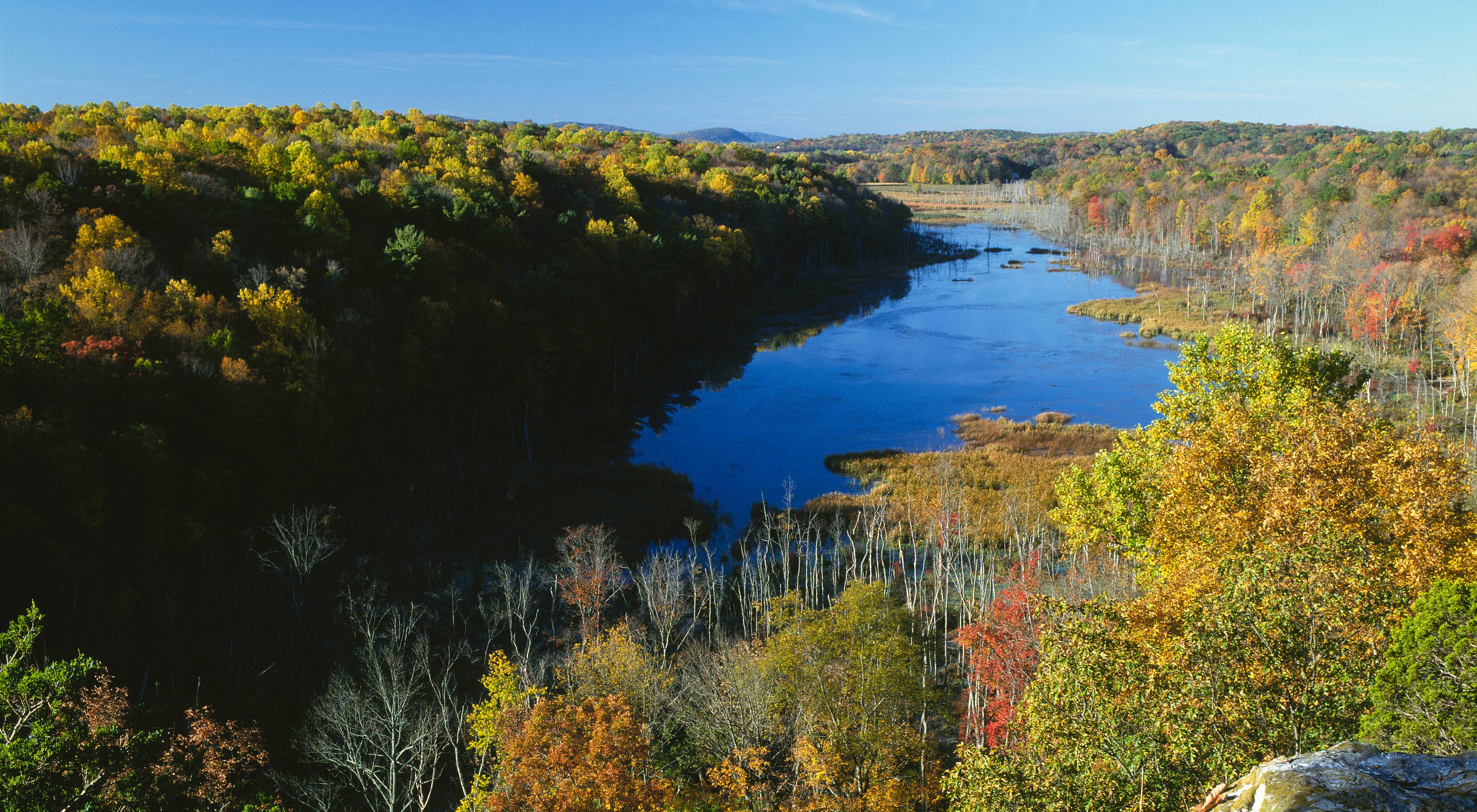 Aerial view of Mud Pond.