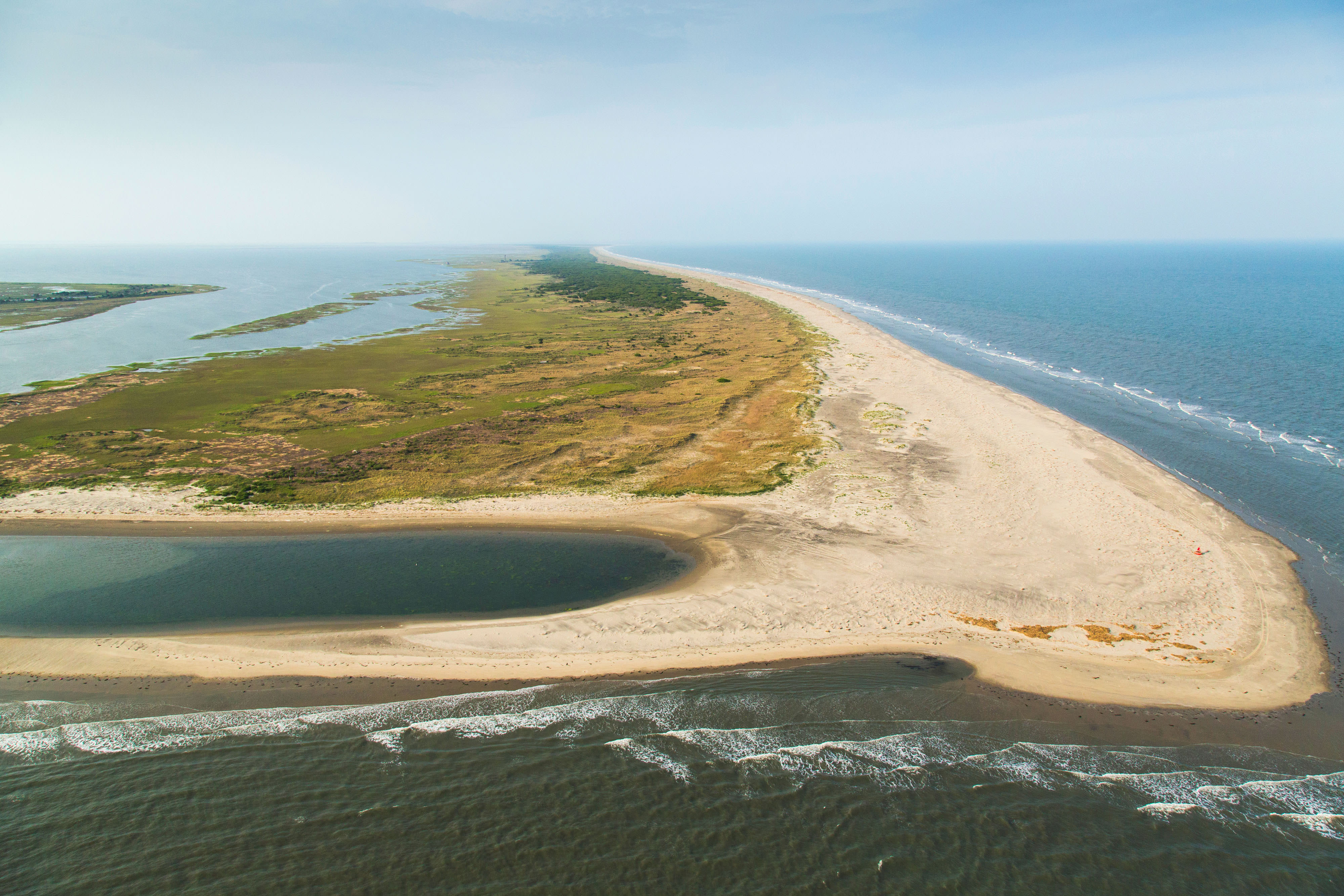 Aerial view of Hog Island.