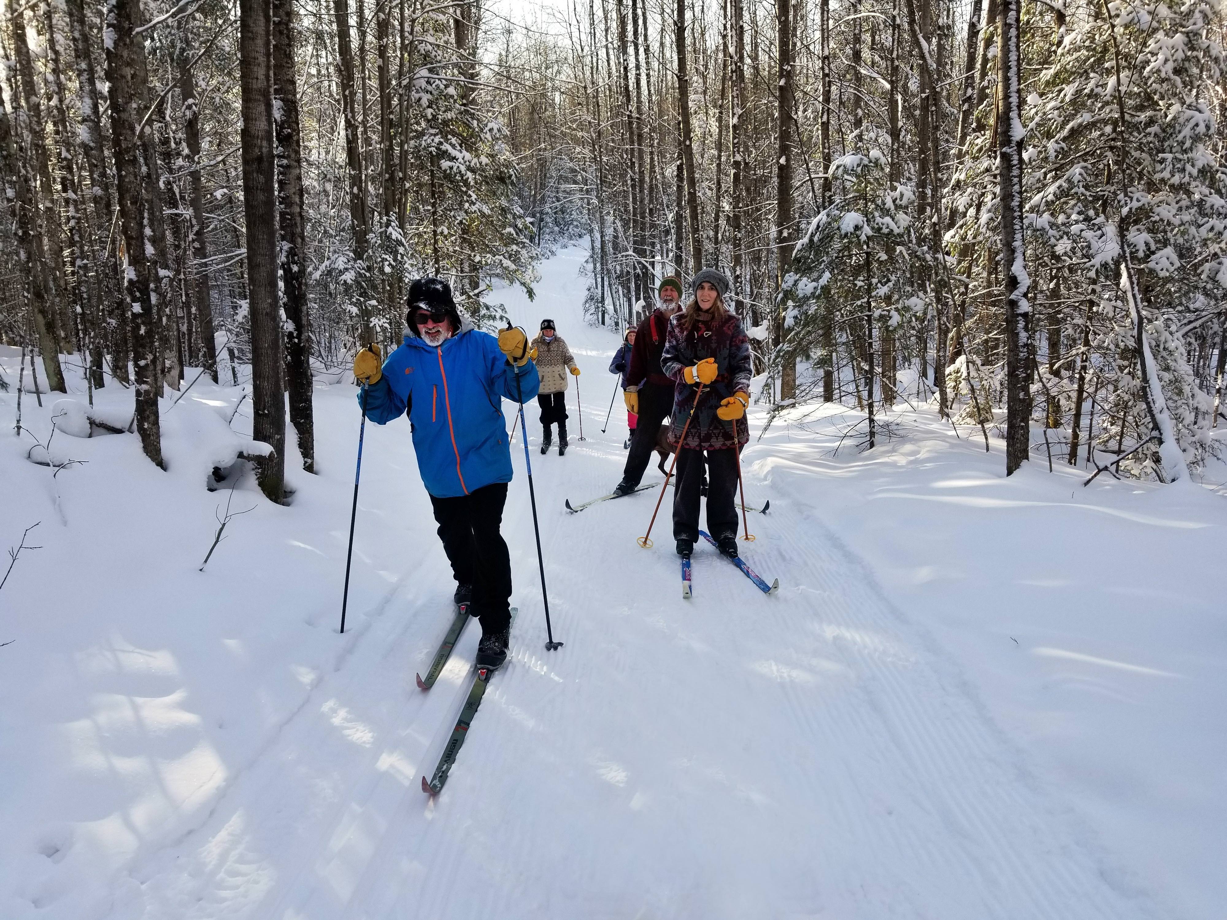 cross country skiers.