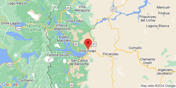 Map with marker: Map of Fortin Chacabuco.