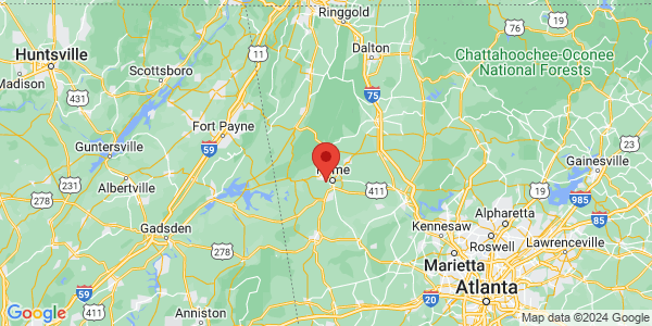 Map with marker: Marshall Forest was the first National Natural Landmark in Georgia, designated by the U.S. Department of the Interior in 1966.