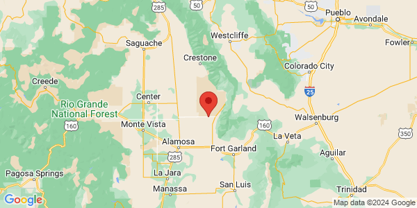 Map with marker: Zapata Ranch is TNC's largest preserve in Colorado.