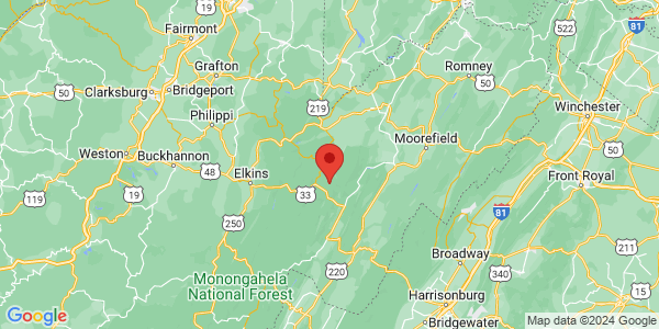 Map with marker: This preserve is remote and largely inaccessible. Experienced hikers should be prepared for bushwhacking and off-trail navigation.